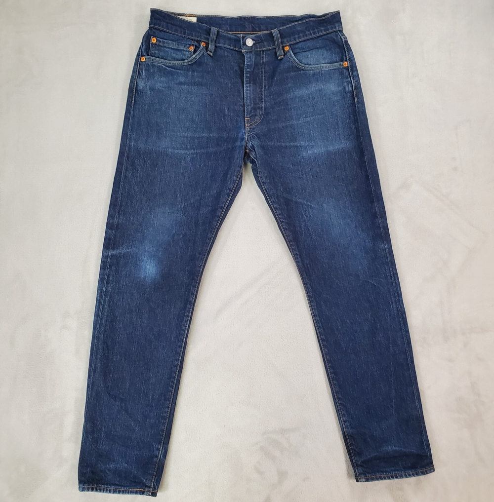 Levis Premium 512 Jeans Mens 33x29 Slim Taper Blue Dark Wash Stretch Denim